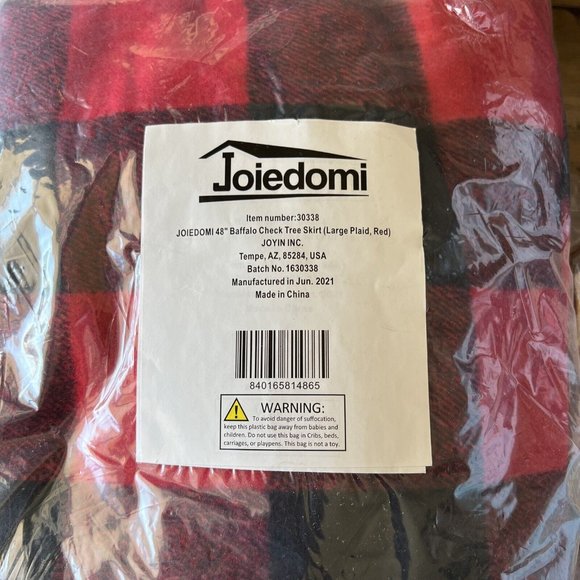 Christmas Tree Skirt Large Plaid 48" - Picture 1 of 3